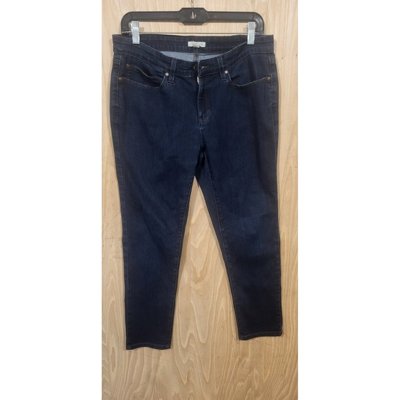 Eileen Fisher Jeans Womens 10 Skinny Denim Pants Dark Wash Stretch Blue. - Picture 1 of 6